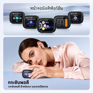 HTC NE68 หูฟังแปลภาษา บลูทูธ 6.0 แปลภาษาแบบเรียลไทม์ หน้าจออัจฉริยะ LED กันน้ำระดับ IPX4 หูฟังไร้สายเสียง HiFi ใช้ได้กับ iOS Android PC