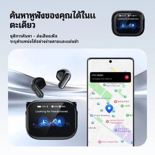 HTC NE68 หูฟังแปลภาษา บลูทูธ 6.0 แปลภาษาแบบเรียลไทม์ หน้าจออัจฉริยะ LED กันน้ำระดับ IPX4 หูฟังไร้สายเสียง HiFi ใช้ได้กับ iOS Android PC