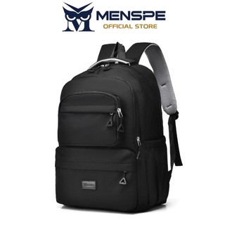 Menspe Fashion Mens Backpack กระเป๋าเดินทาง Unisex กระเป๋าเป้แล็ปท็อปแบบพกพา กระเป๋าโน๊ตบุ๊คธุรกิจกระเป๋าเป้สะพายหลังกันน้ํา