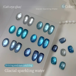 FRESCOBALDI ชุดยาทาเล็บเจลทรงแคทอาย 6 สี จากคอลเล็กชั่น Glacier ของ เหมาะสำหรับใช้ในร้านเสริมความงามและที่บ้าน