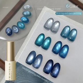 FRESCOBALDI ชุดยาทาเล็บเจลทรงแคทอาย 6 สี จากคอลเล็กชั่น Glacier ของ เหมาะสำหรับใช้ในร้านเสริมความงามและที่บ้าน