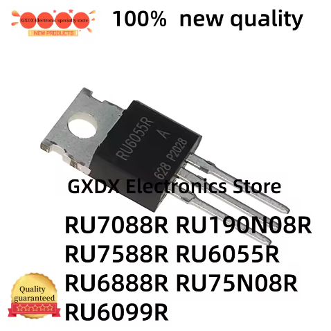 1-5PCS RU7088R RU7588R RU190N08R RU6888R RU75N08R RU6099R RU6055R TO-220 RU6888 RU6099 RU6055 RU7088