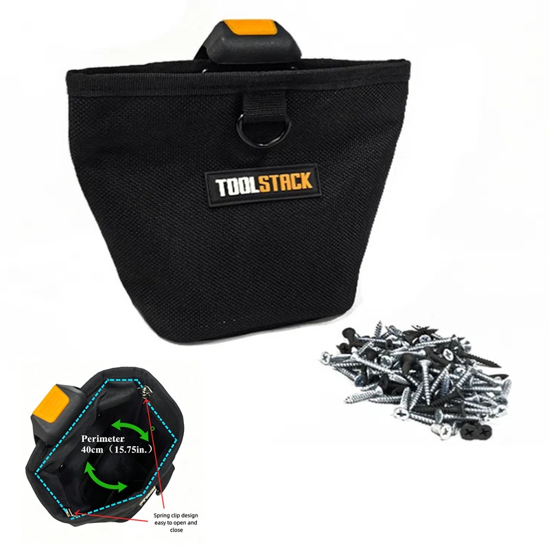 Toolstack Tsk-63 Nails Pouch Quick แขวนเอวกระเป๋าฤดูใบไม้ผลิคลิปเล็บสกรูกระเป๋าช่างไฟฟ้าช่างไม้