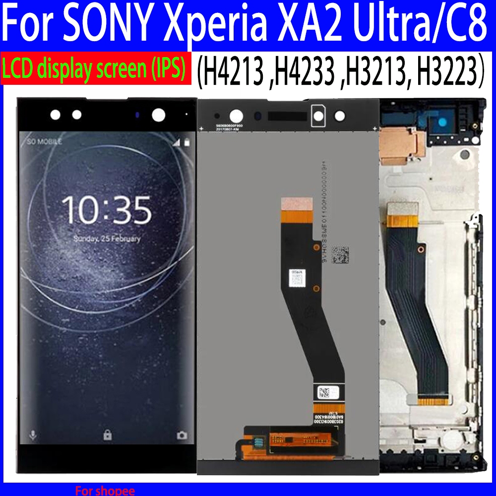 LCD สําหรับ SONY Xperia XA2 Ultra จอแสดงผล LCD Touch Screen Digitizer Assembly สําหรับ Sony Xperia X
