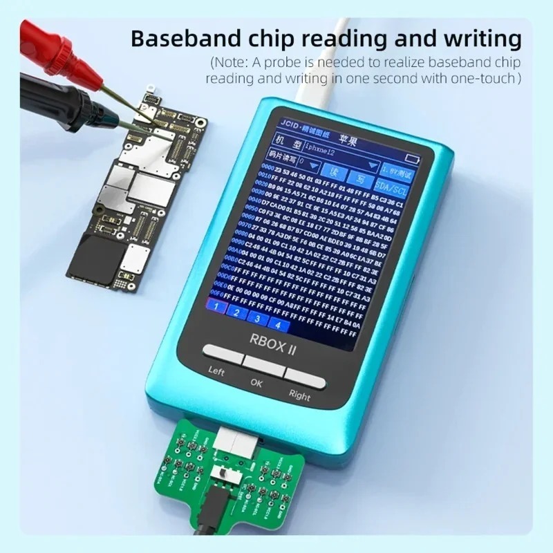 JCID RBOX 2 Bus Analyzer พร้อม Jid Drawing สําหรับโทรศัพท์ Qualcomm RFFE BUS Data Test The เมนบอร์ดส