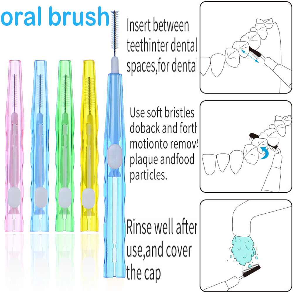 สุดยอดคอมโบ 50 ชิ้น: แปรงซอกฟันสองประเภท (รูปร่าง L & I)  | ชุดดูแลฟันครบชุดสําหรับทุกช่องว่างแปรงสีฟันสําหรับทําความสะอาดในระหว่างฟันจัดฟัน - รูปที่ 7