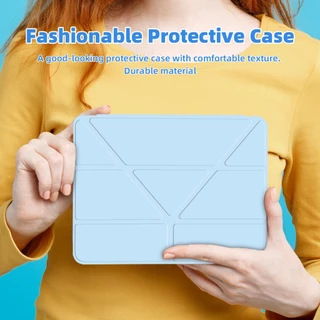 GOJOODOQ เคส iPad แบบพับได้ 5-in-1 มุมมองหลายมุมช่องเสียบปากกาป้องกันการสูญหายฝาครอบ TPU กันน้ําป้องกันมุม