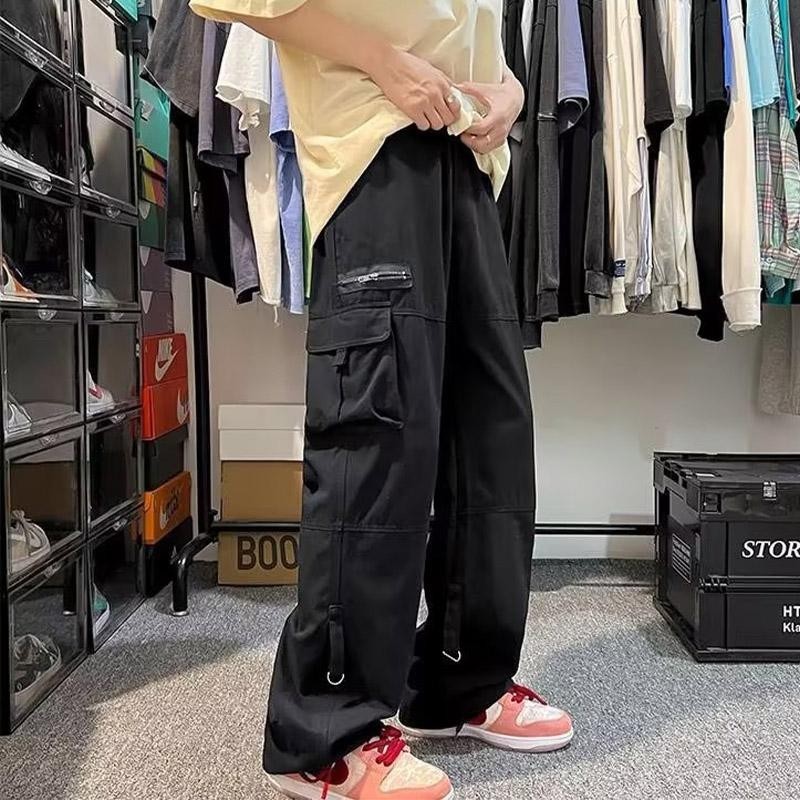 【พร้อมส่งในไทย | 4XL-8XL】กางเกงคาร์โก้ผู้ชายไซส์ใหญ่ สีดำ ทรงหลวม ใส่สบาย สำหรับน้ำหนัก 70-140KG - รูปที่ 2