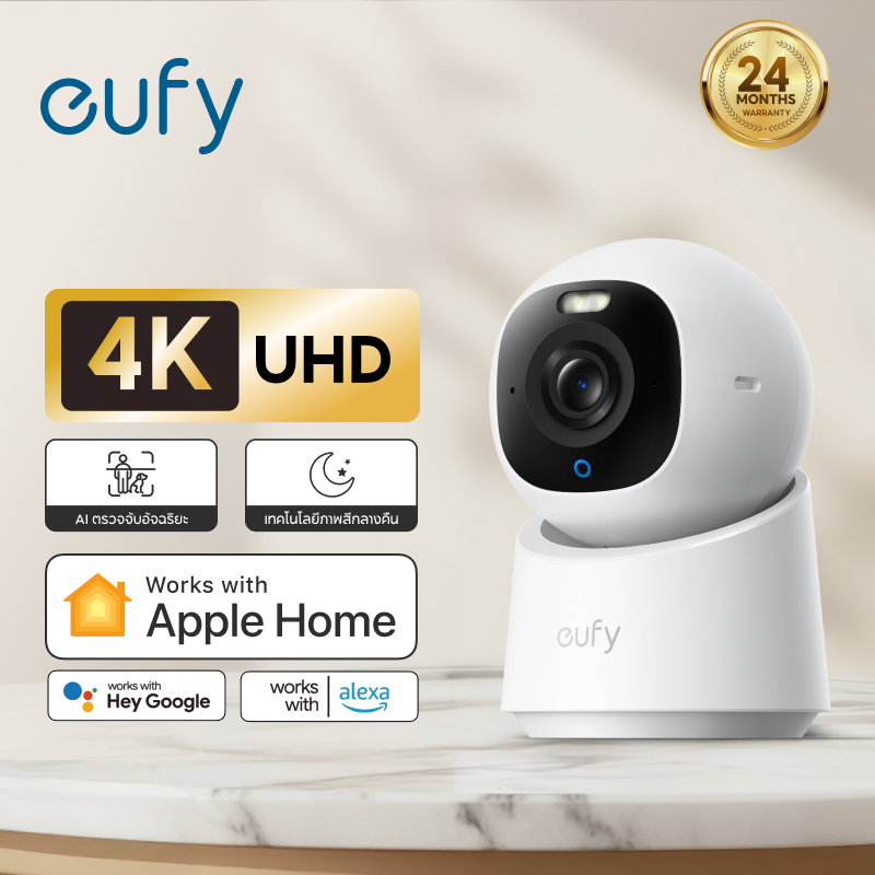 eufy โดย Anker Indoor Cam E30, รุ่นใหม่ล่าสุด, กล้องรักษาความปลอดภัย 4K UHD, กล้องสัตว์เลี้ยง/สุนัข/
