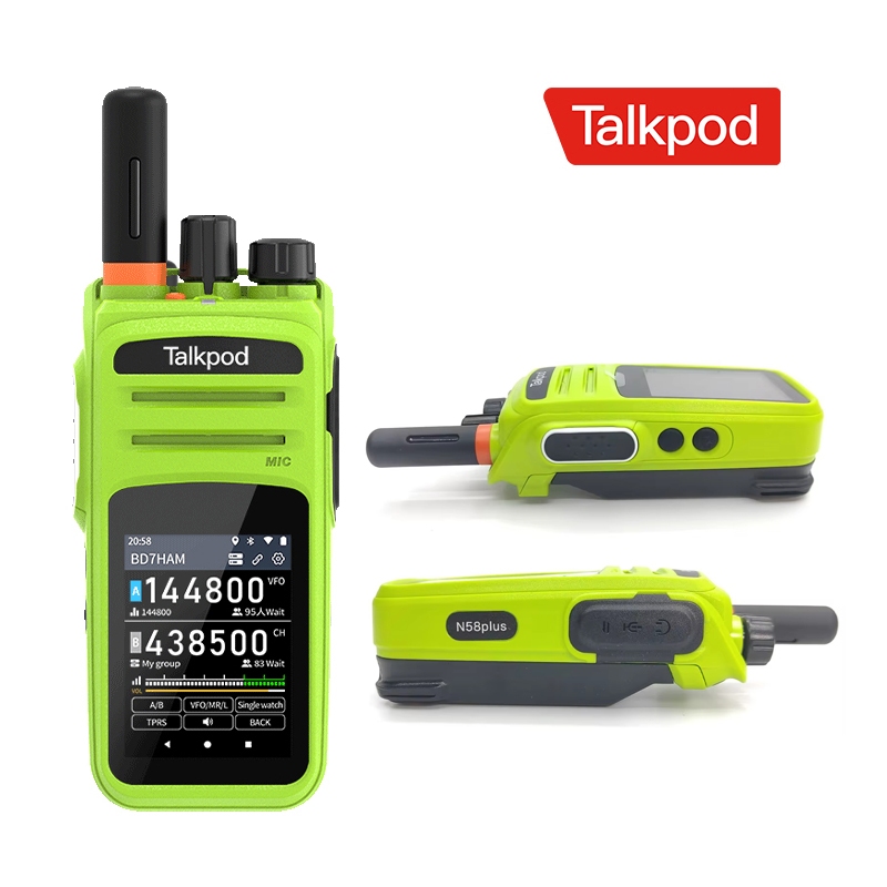 Talkpod N58PLUS วิทยุเครือข่ายอัจฉริยะ - Zello, RealPTT, GPS, Wifi, Android 9, หน้าจอสัมผัส, Type-C,