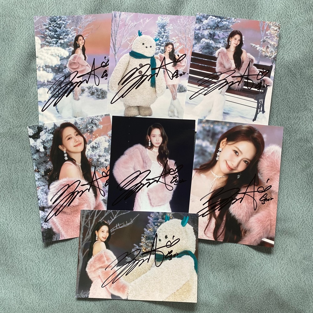 SNSD Yoona ลายเซ็นต์ภาพถ่าย 5*7 ของสะสม K-POP 2025