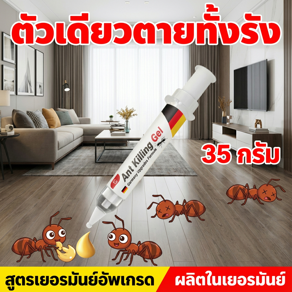 🐜รุ่นอัปเกรด 5 เท่า กำจัดมดได้หมด!🐜NANA เจลกำจัดมด ยาฆ่ามด แอนท์เบท เหยื่อมด ตายยกรัง 35 กรัม สำหรับมดทุกชนิด 100% ได้ผล หยดเดียวตายยกรัง