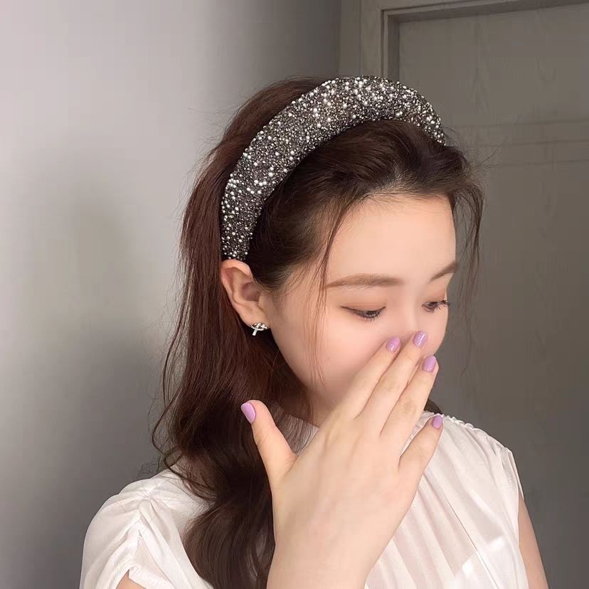 ที่คาดผมประดับมุกคริสตัลคุณภาพสูง หรูหรา