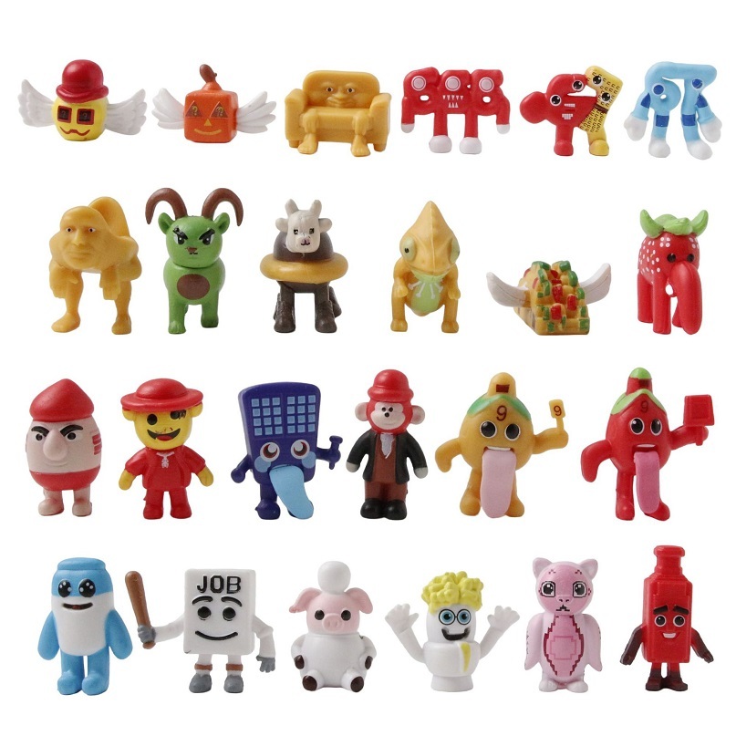 24 ชิ้น Game Steal A Brainrot Figures No.9 No. 67 House ตุ๊กตาของเล่นอิตาเลี่ยน Brainrot รุ่นเก้าอี้ Figurines
