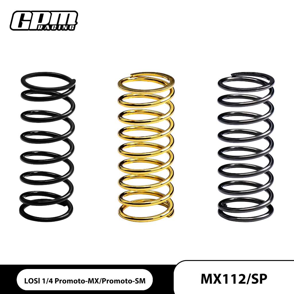 GPM 7075 ALLOY LINEAR RATE REAR SHOCK SPRING ชุดสําหรับ LOSI 1/4 PROMOTO MX SM รถจักรยานยนต์ RC รุ่นรถ UPGRADE ดัดแปลงอุปกรณ์เสริม