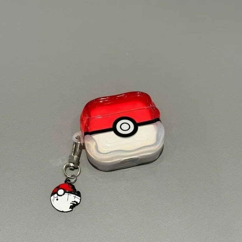 Red Pokemon Ball สําหรับ Airpods Pro3 กรณีจี้กันกระแทก Pokeball หูฟังสําหรับ AirPods Pro3 4/4 (ANC) Pro2 3 Pro 2 1