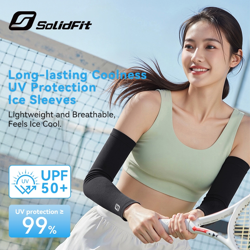 Solidfit ปลอกแขนกันแดด ป้องกันรังสียูวี ระบายอากาศได้ดี เย็นสบาย เหมาะสำหรับทั้งชายและหญิง