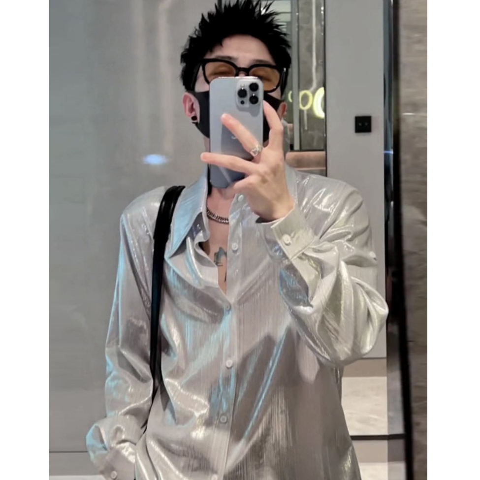 Maisida เวลาว่าง เสื้อแขนยาว แฟชั่น เวอร์ชั่นเกาหลี ขนาดใหญ่ สีทึบ ผู้ชาย ราคา ถูกที่สุด ดีลบีเคเค แกลเลอรีภาพที่ 6