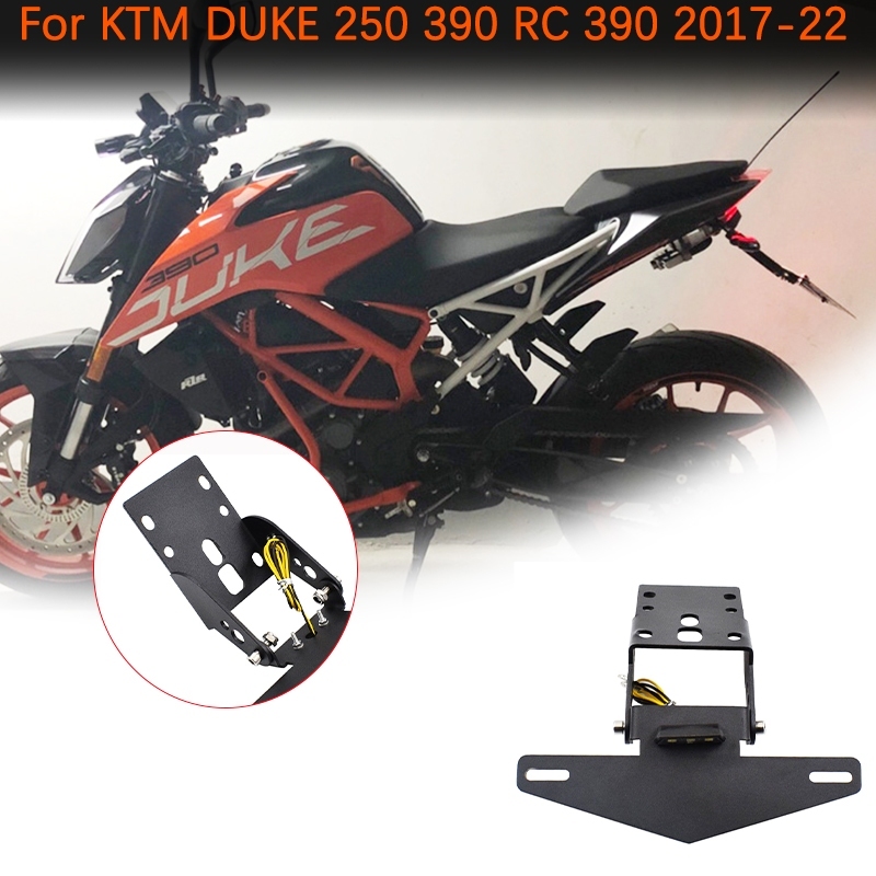 สําหรับ KTM DUKE 250 390 RC 390 DUKE390 RC390 2017-2022 รถจักรยานยนต์ปรับผู้ถือป้ายทะเบียน Mount หาง