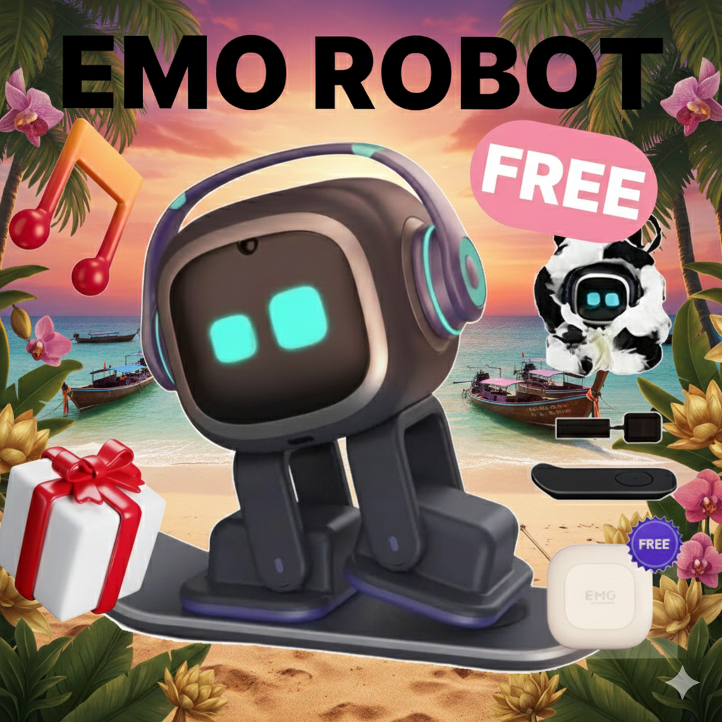 EMO Desk Robot Companion | ChatGPT-Powered AI Pet พร้อมคําสั่งเสียง บุคลิกภาพ เต้น และเกม | หุ่นยนต์