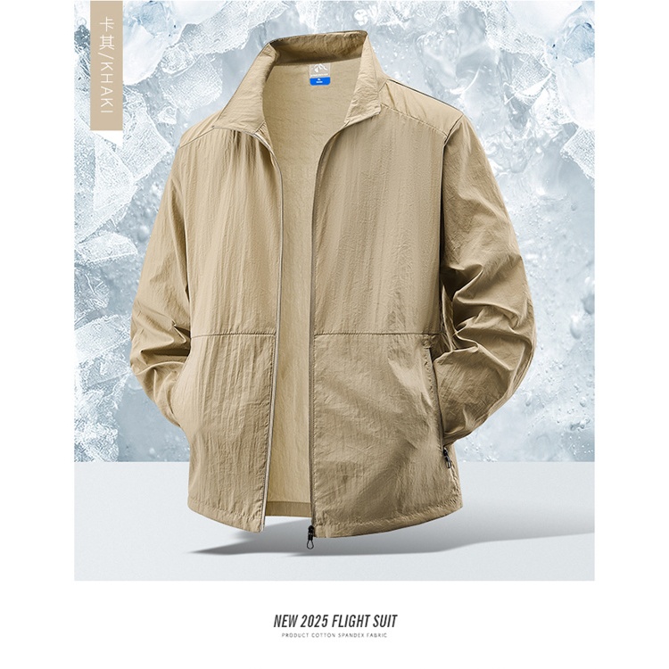 M-8XL Hiking UV Jacket Summer Thin Mens Jacket 6 สีให้เลือก