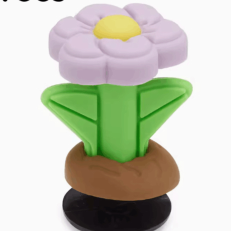 2026 สไตล์ใหม่รองเท้าดอกไม้สามมิติ 3D หมีทิวลิปเป็ดน้อยสีเหลือง drew Series เครื่องประดับผึ้งสไตล์ใหม่ Zhibixing - รูปที่ 5