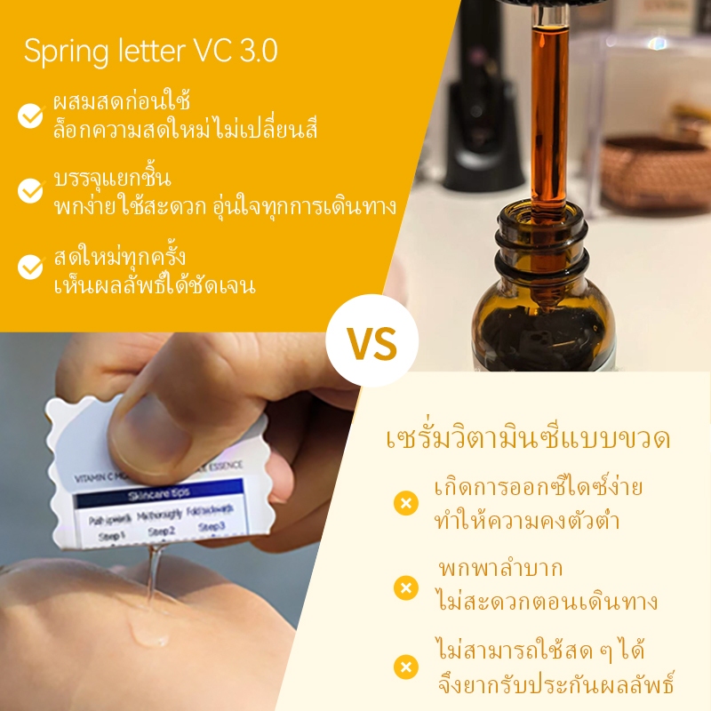 Spring Letter Vitamin C Serum 10% | เซรั่มวิตามินซีเข้มข้น | เซรั่มหน้าใส ไวท์เทนนิ่ง ลดจุดด่างดำ ลดรอยสิว | ผิวกระจ่างใส ลดความหมองคล้ำ | ลดริ้วรอย รูปที่ 2