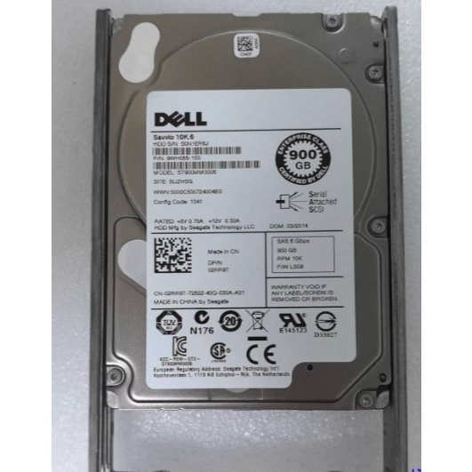 สําหรับ Dell 02RR9T 900G 10K 6G SAS 2.5 นิ้ว 2RR9T ฮาร์ดไดรฟ์