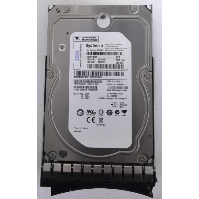 สําหรับ IBM 90Y8568 1T 7.2K SAS 6G 3.5 90Y8567 90Y8571 ฮาร์ดไดรฟ์