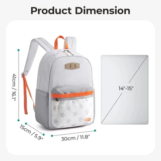 BAGSMART กระเป๋าเป้สะพายหลังคลาสสิก Unisex กันน้ํา School Bookbag 14–15 นิ้วแล็ปท็อปกระเป๋าเป้สะพายหลังสําหรับการเดินทางทุกวันกลางแจ้ง College