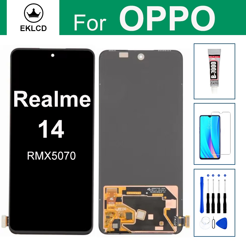 จอแสดงผล LCD สําหรับ OPPO Realme 14 5G RMX5070 หน้าจอสัมผัส Digitizer Assembly Realme14 เปลี่ยน