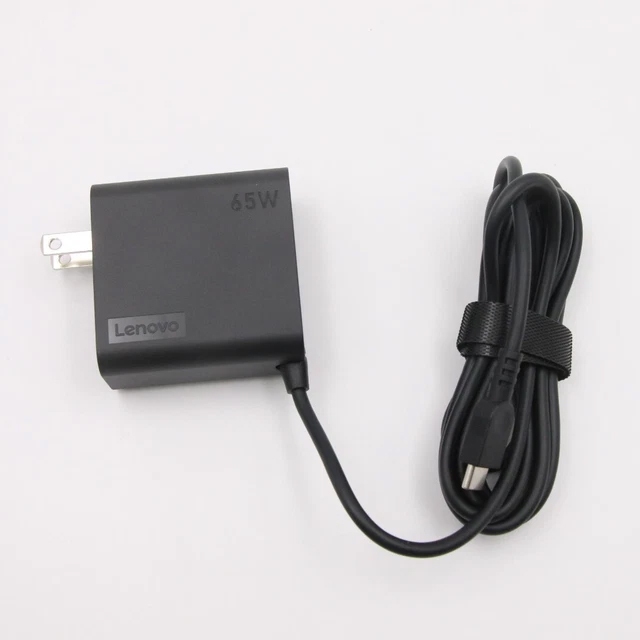 20V 3.25A Lenovo 65W Charger, อะแดปเตอร์ AC USB-C Wall Adapter-US Pin 5A10W86270 แล็ปท็อปชาร์จ