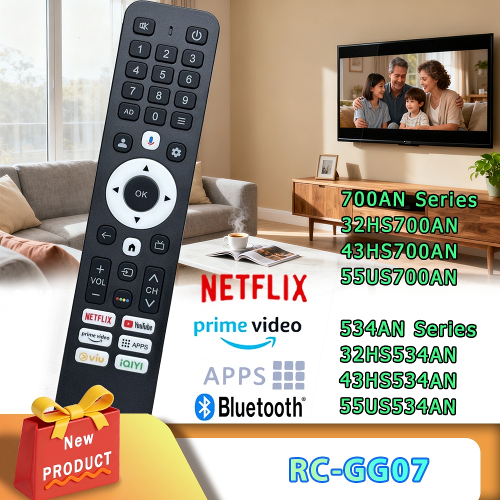 รีโมทคอนโทรล ACONATIC RC-GG07 เข้ากันได้กับ 700AN ​​ซีรีส์: รวมรุ่น 32HS700AN, 43HS700AN ​​และ 55US7