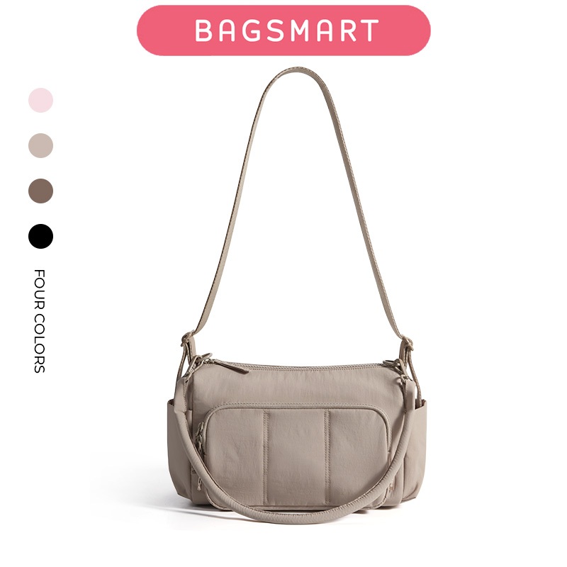 BAGSMART กระเป๋าสะพายข้างอเนกประสงค์สำหรับผู้หญิง พร้อมกระเป๋าหลายช่อง เพื่อกิจกรรมกลางแจ้ง