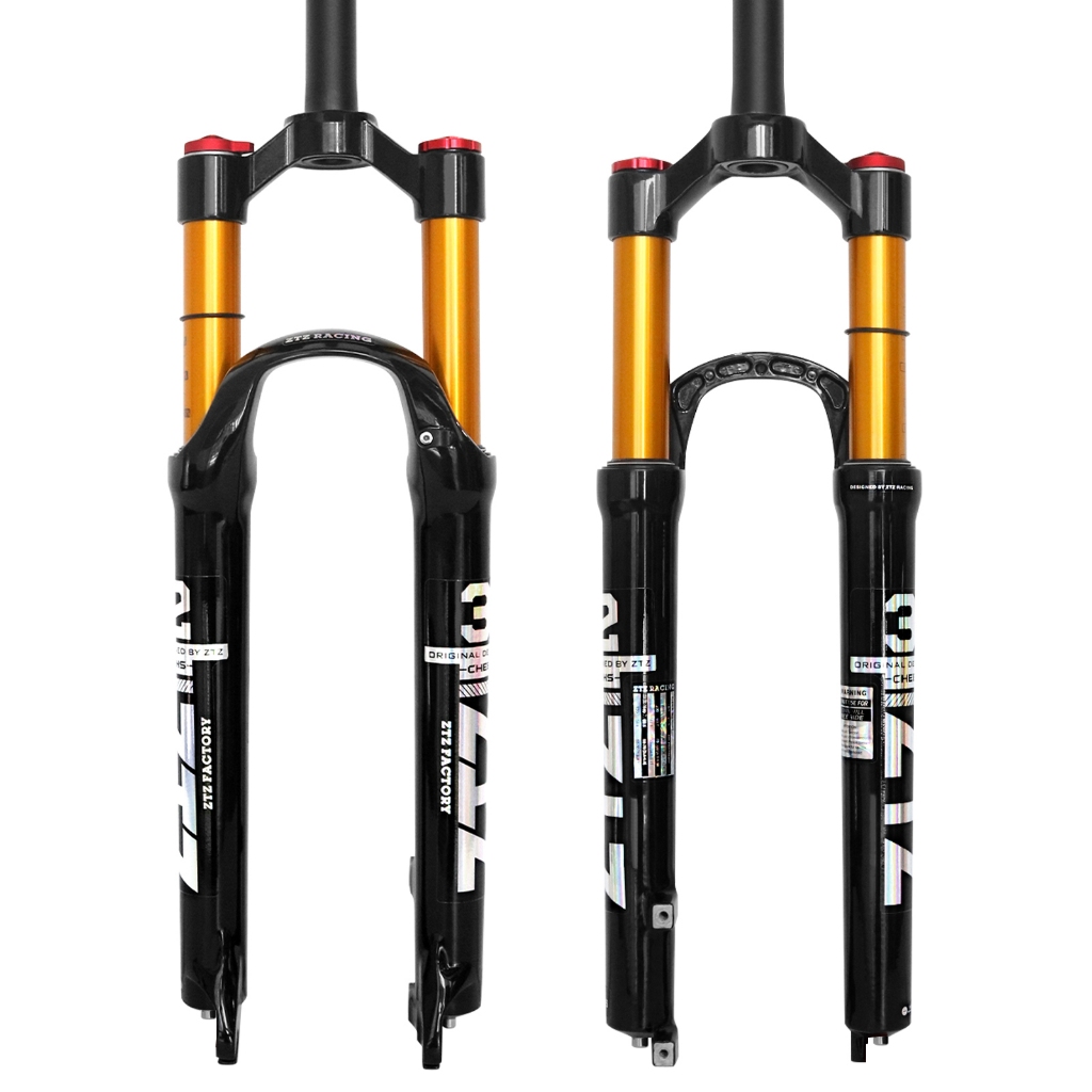 ZTZ MTB ส้อม,ส้อมด้านหน้าภูเขาโช้คอัพความดันอากาศ,120 มม.,1 1/8 ตรงหลอด, QR 9 มม.*100 ม. MTB ช่วงล่า