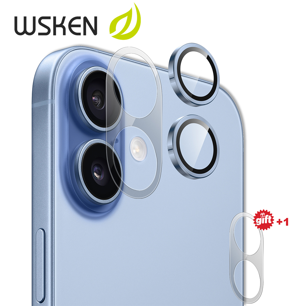 [2 in 1] WSKEN ฟิล์มกล้อง ชุด สำหรับ iPhone 17 กันรอย 9H ฟิล์มกระจก ไอโฟน 17ProMax/17Pro กล้องหลัง ฟิล์ม ฐานกล้อง เอชดี โปร่งใส การป้องกันการตก