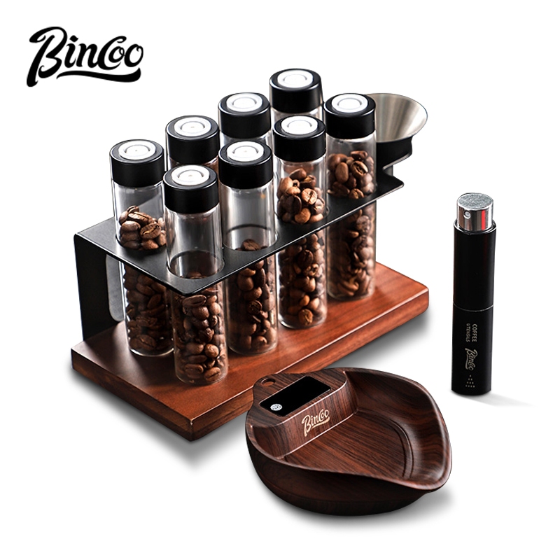 BINCOO Coffee Bean Scale with Display Jar Coffee Digital Scale Special Pour-Over Scale Set