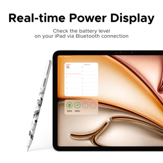 UGREEN Smart Stylus IP Series พร้อมฟังก์ชั่นตรวจจับเอียงสิ่งที่แนบมาแม่เหล็กการเชื่อมต่อบลูทูธสําหรับการตรวจสอบระดับแบตเตอรี่ป้องกัน mis-touch พอร์ตชาร์จ USB-C fas