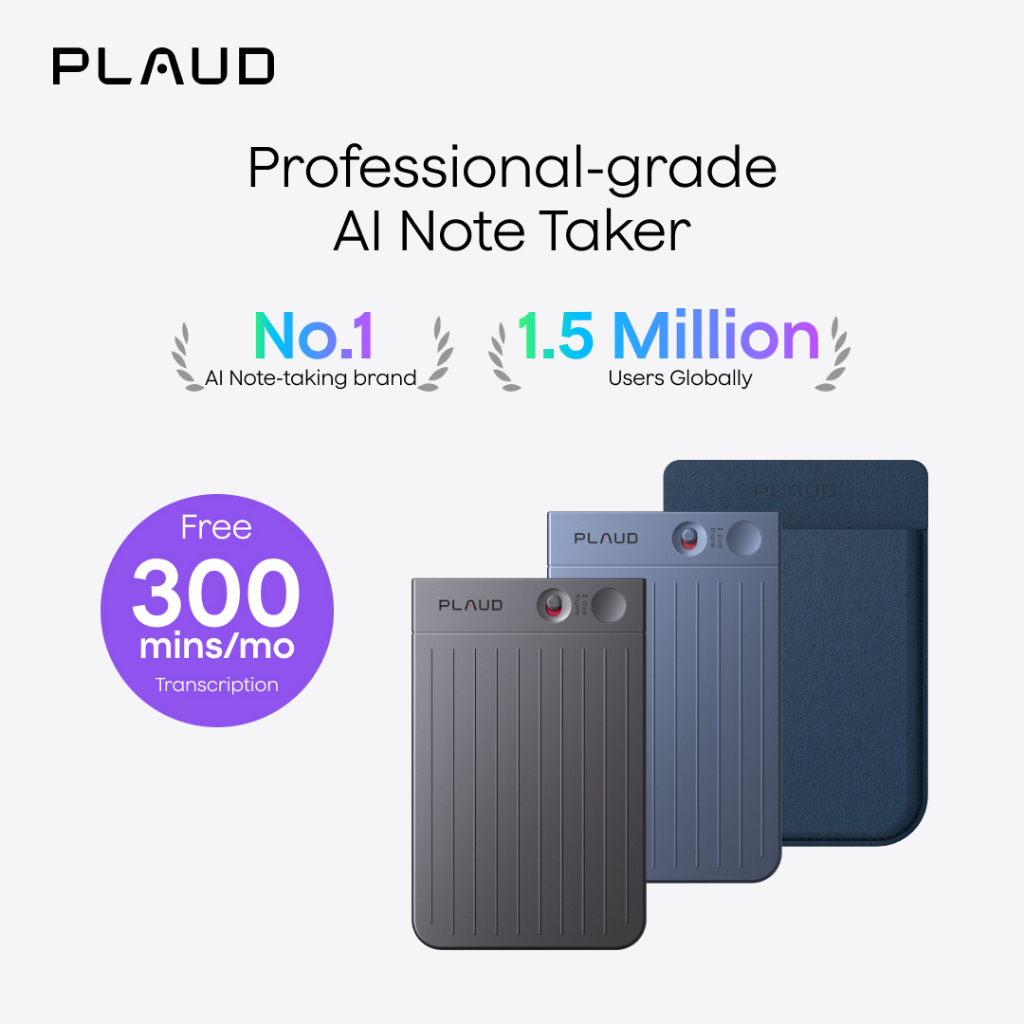 [เป็นทางการ] เครื่องบันทึกเสียง Plaud Note AI, AI Note Taker สําหรับการประชุม, การบรรยาย, โทร, AI Tr