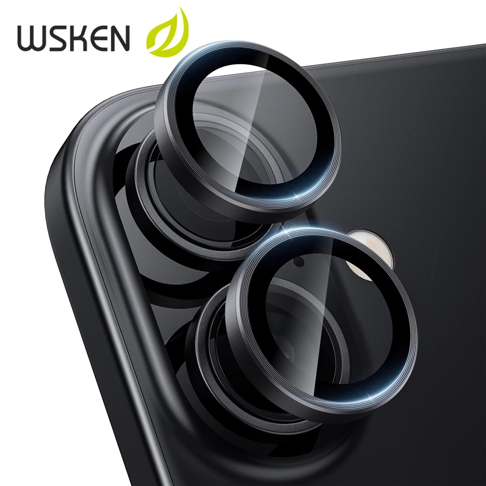 【1:1】ใหม่ WSKEN 2 pcs for ไอโฟน17 กล้องหลัง โลหะผสม เอชดีไม่สูญเสียพิกเซล เลนส์ ฟิล์มกระจก iPhone 17 16 15 [ป้องกันน้ำมัน] [ป้องกันลายนิ้วมือ] กันรอย กันกระแทก