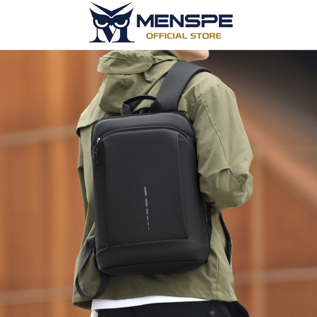 MENSPE กระเป๋าเป้สะพายหลังสำหรับแล็ปท็อปสำหรับผู้ชาย กันน้ำ บางเฉียบ เหมาะสำหรับใส่ทำงาน เดินทาง ลำลอง มีช่องเก็บของหลายช่อง สำหรับแล็ปท็อปขนาด 16.5 นิ้ว - รูปที่ 2