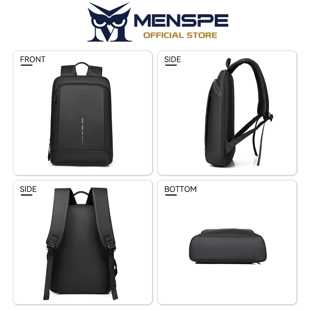 MENSPE กระเป๋าเป้สะพายหลังสำหรับแล็ปท็อปสำหรับผู้ชาย กันน้ำ บางเฉียบ เหมาะสำหรับใส่ทำงาน เดินทาง ลำลอง มีช่องเก็บของหลายช่อง สำหรับแล็ปท็อปขนาด 16.5 นิ้ว - รูปที่ 5
