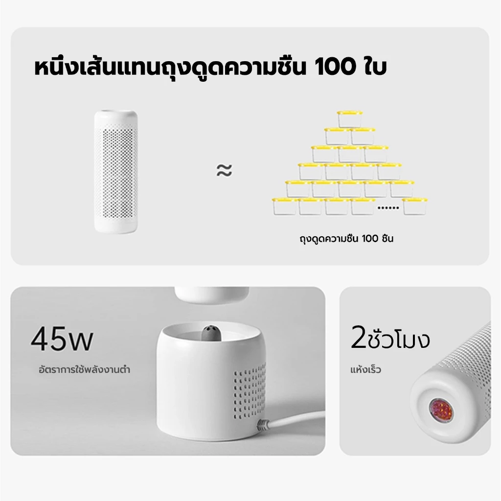 Hysure Top-Y เครื่องลดความชื้น เครื่องลดความชื้นสำหรับตู้เสื้อผ้า เครื่องลดความชื้นแบบชาร์จไฟฟ้า ใช้ซ้ำได้ thumbnail 4
