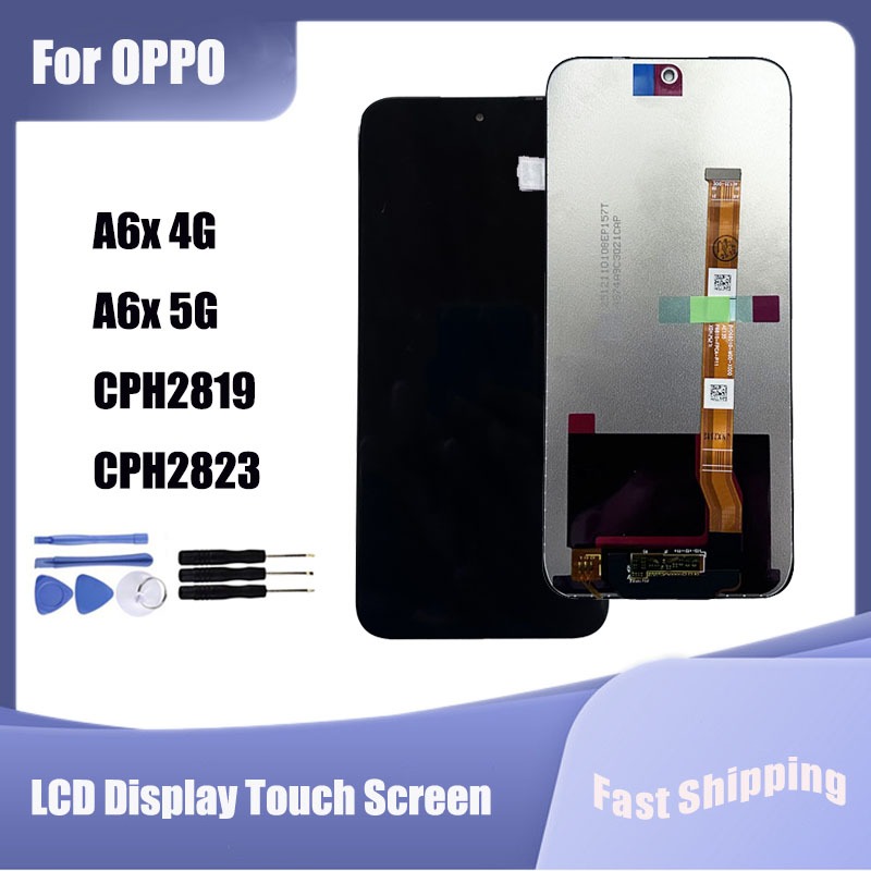 สําหรับ OPPO A6X 4G CPH2819 A6X 5G CPH2823 จอแสดงผล LCD หน้าจอสัมผัสเปลี่ยน
