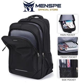 MENSPE กระเป๋าเป้สะพายหลังแฟชั่นสำหรับผู้ชาย กระเป๋าเป้พกพาสำหรับแล็ปท็อป ทำจากผ้าอ็อกซ์ฟอร์ดกันน้ำ เหมาะสำหรับนักธุรกิจ นักศึกษา และการเดินทางไปทำงาน