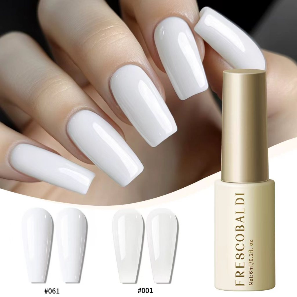 FRESCOBALDI 6ml —  น้ำยาทาเล็บสีขาวบริสุทธิ์แบบใหม่ ติดทนนาน เหมาะสำหรับใช้ในบ้านและร้านทำเล็บ