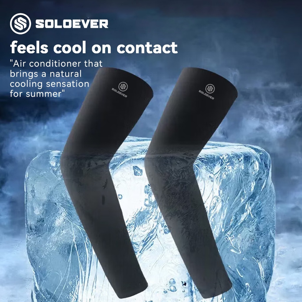 【TH Delivery 】SOLOEVER ปลอกแขน บางเบา ขนาดใหญ่ XXL ปลอกแขนกันแดด uv และกว้างขึ้น