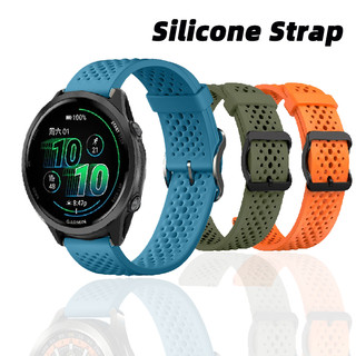 สายรัด Garmin Forerunner 570 42/47mm สายรัดระบายอากาศ ซิลิโคน สายนุ่มทดแทน