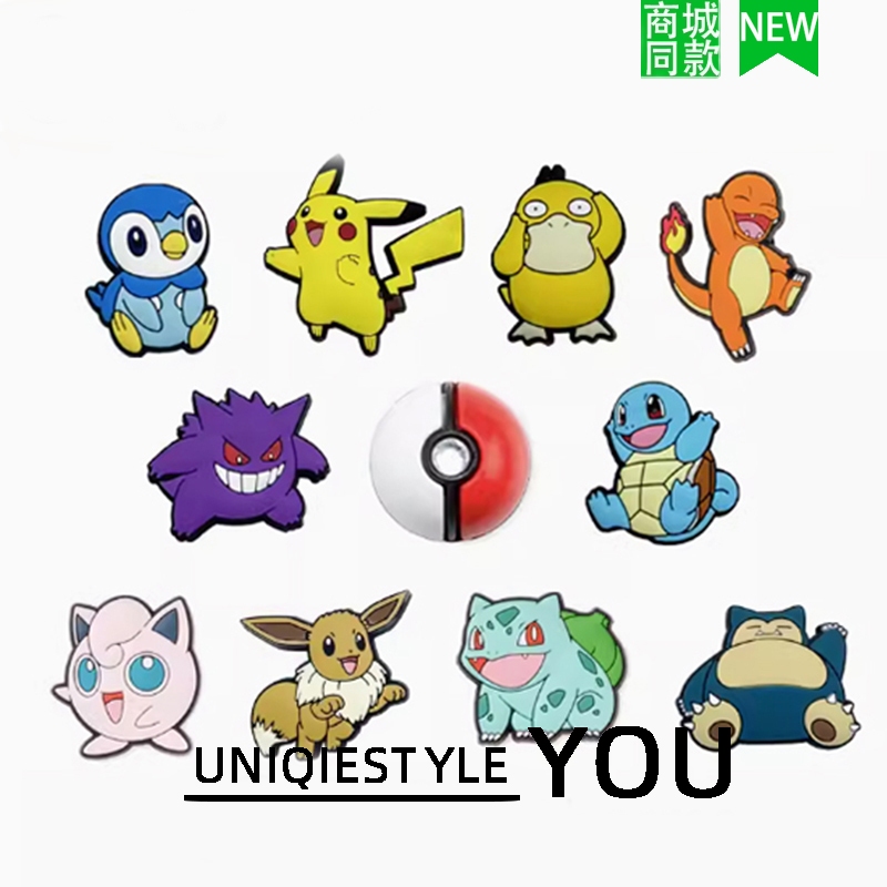 ใหม่รองเท้าหลุมรองเท้าเครื่องประดับดอกไม้รองเท้าหัวเข็มขัดอุปกรณ์เสริมรองเท้าตกแต่งหัวเข็มขัดทําเองการ์ตูน Zhibixing Pokémon Snoopy Minions drew Series - รูปที่ 3