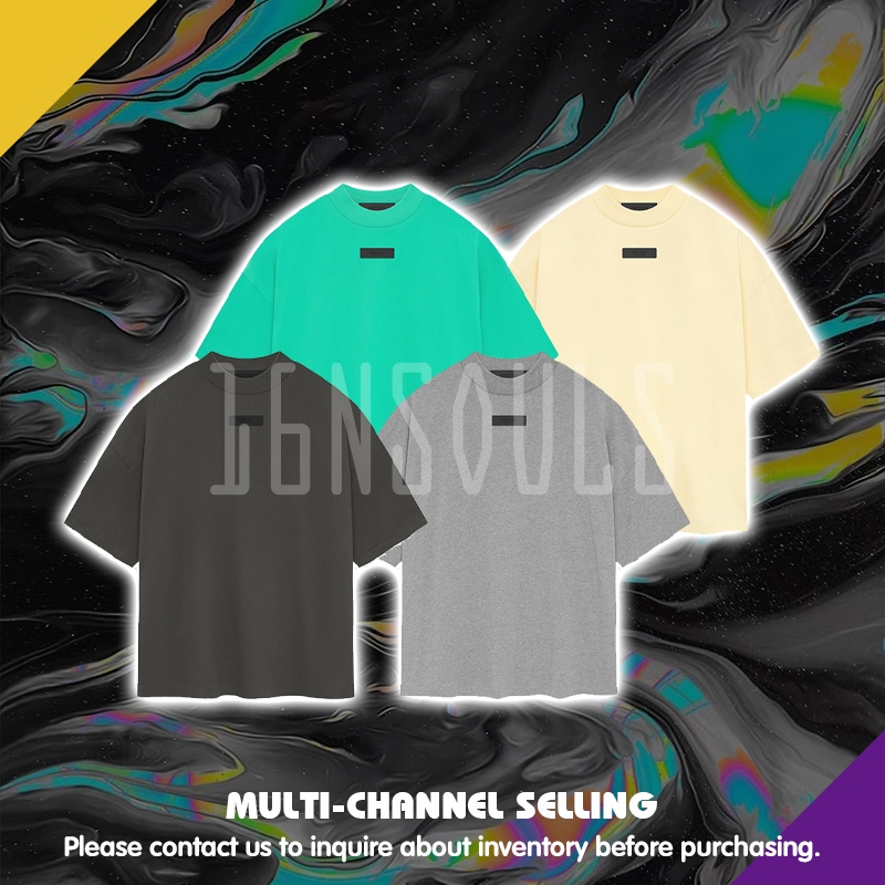 🇺🇸 ของแท้ 100% 🔥 เสื้อยืด Essentials SS24 Fear of God สไตล์ STREETWEAR ฝ้าย unisex oversize logo tee